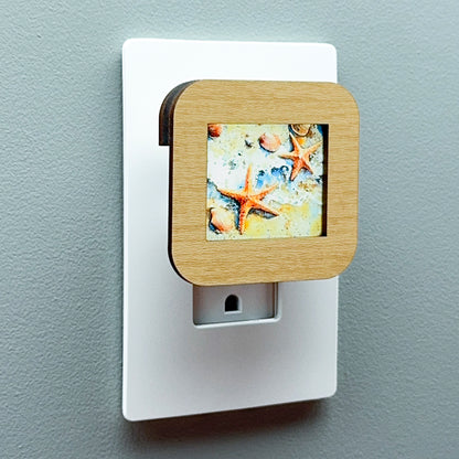 Starfish and Seashells Beach Scene Night Light