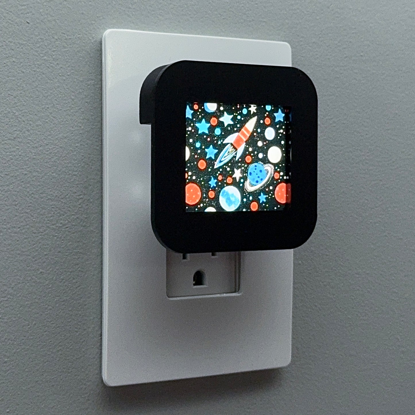 Space, Rocket Ship and Planets Night Light