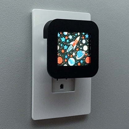 Space, Rocket Ship and Planets Night Light