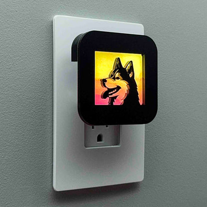 Siberian Husky Dog Night Light