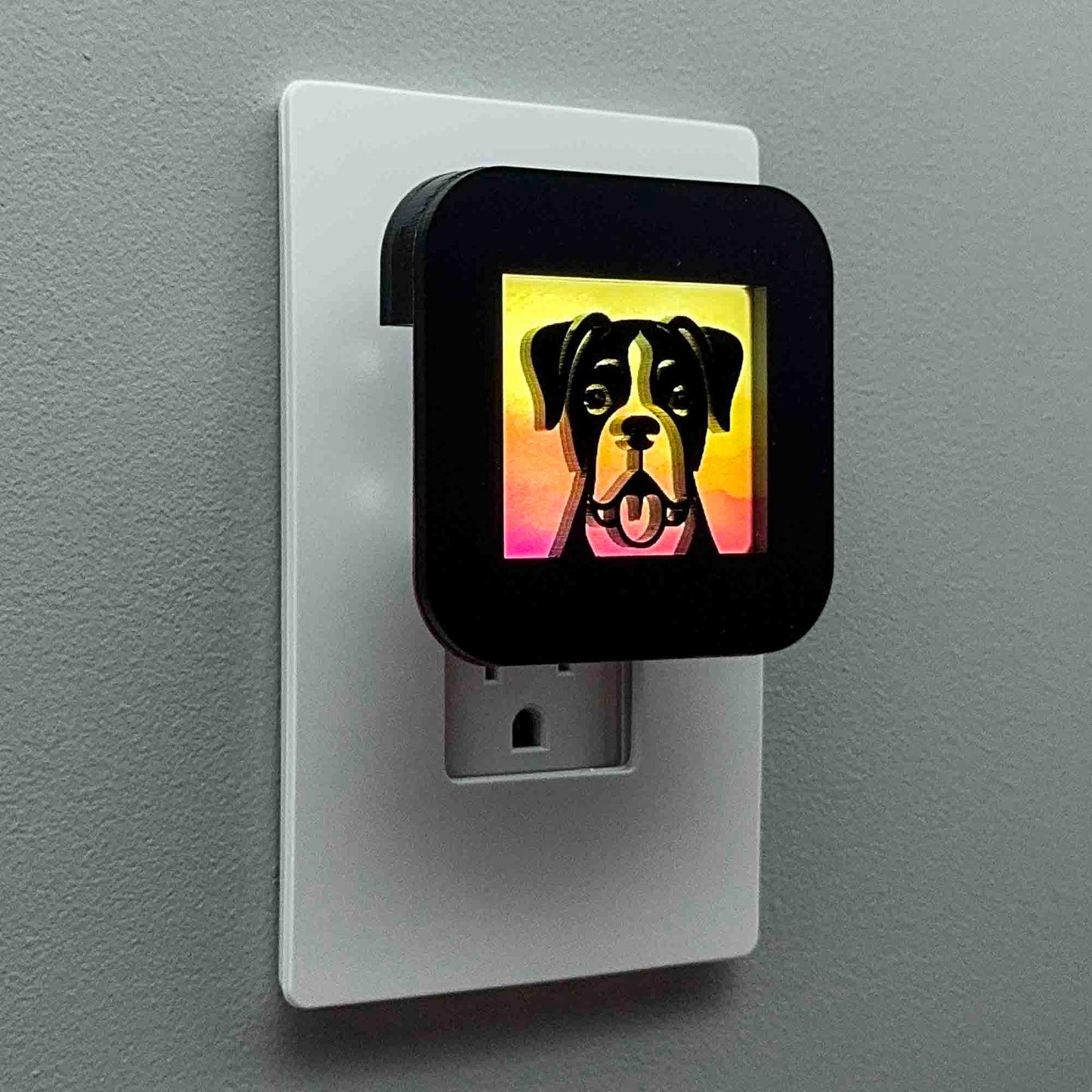 Boxer Dog Night Light