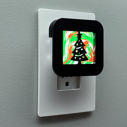 Red and Green Christmas Tree Night Light
