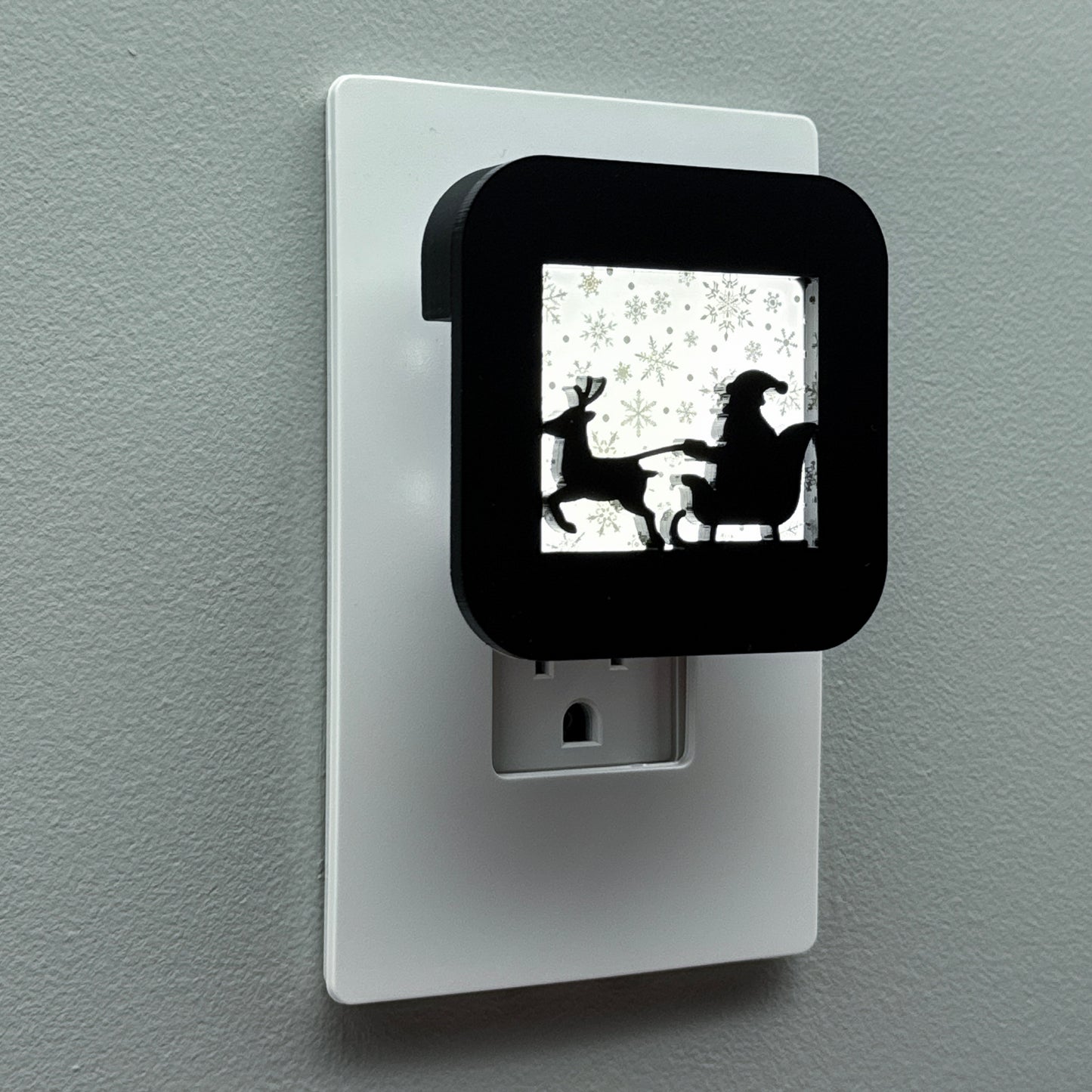 Santa's Sleigh & Reindeer Night Light