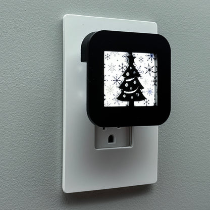 Snowy Christmas Tree Night Light