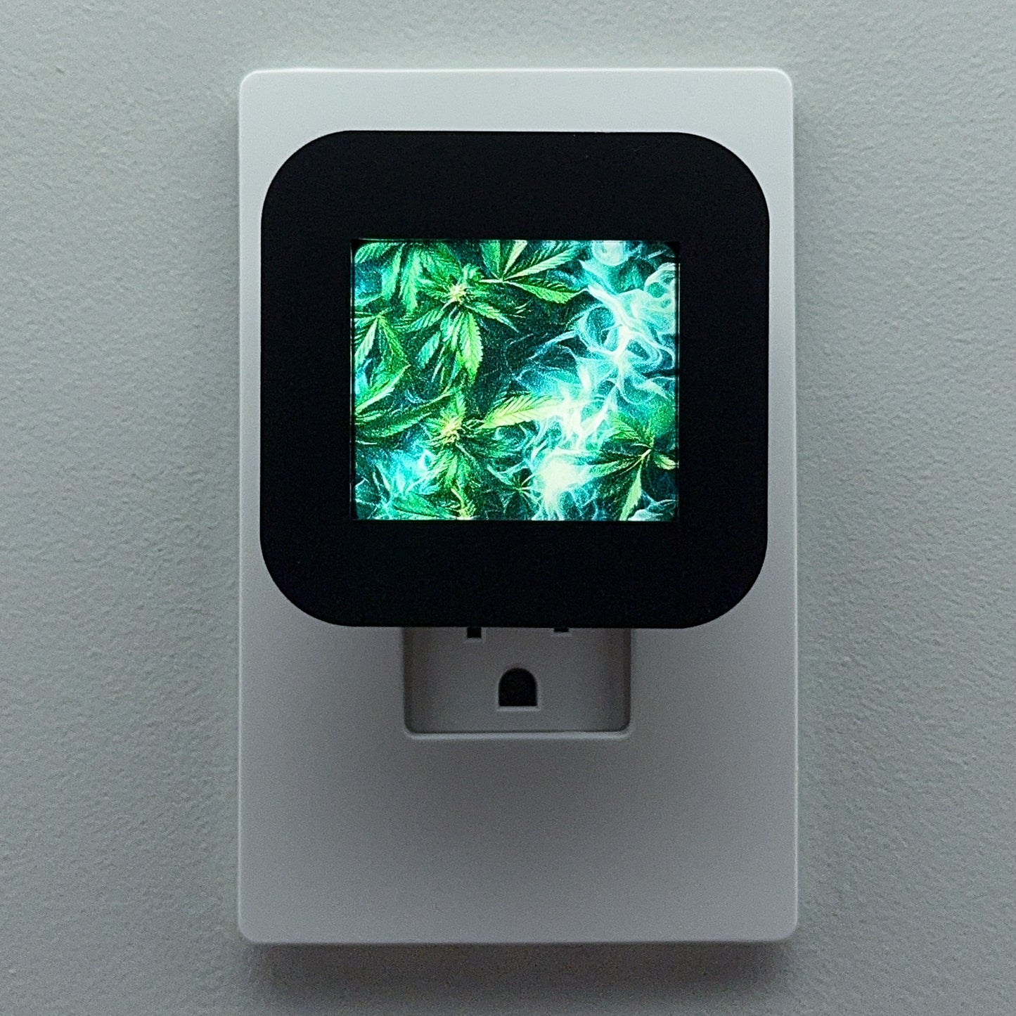 Smoke and Marijuana Leaves Night Light