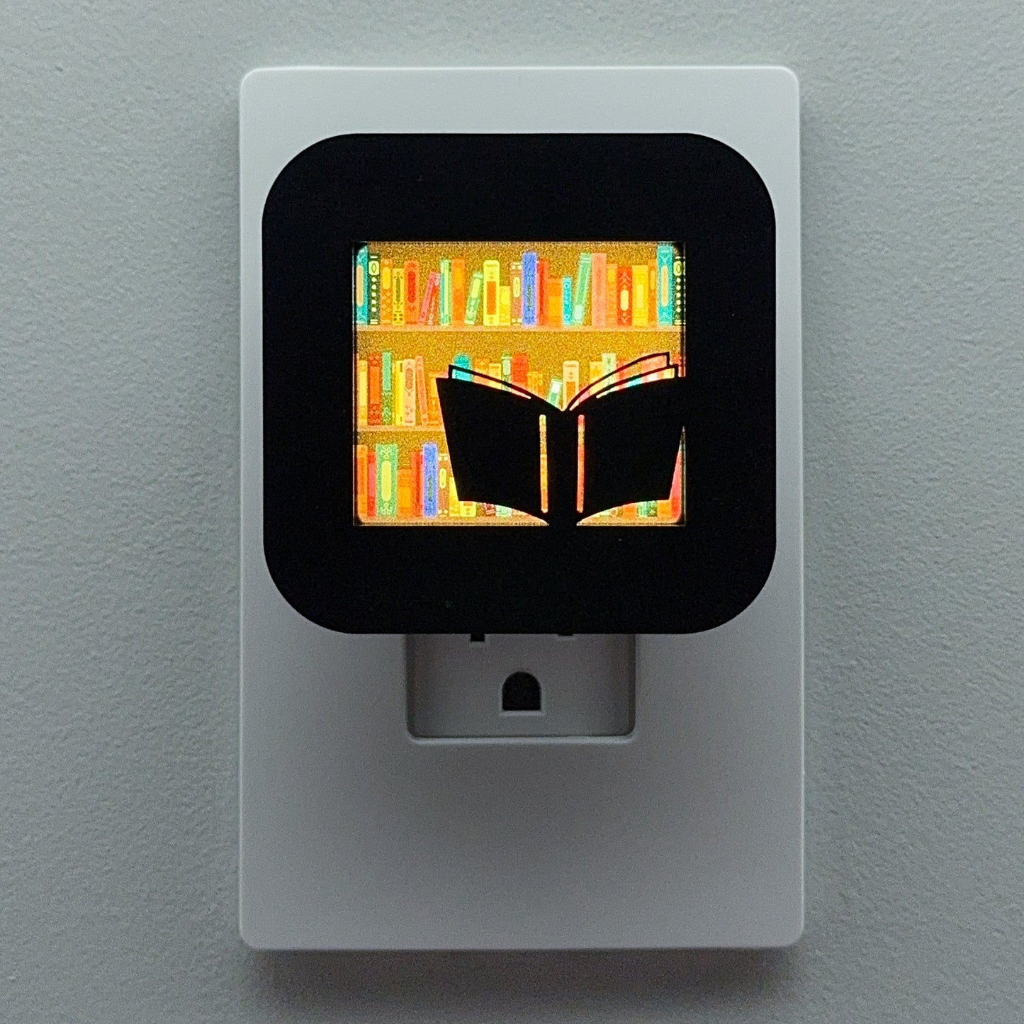 Reading Book in Library Night Light