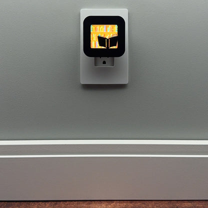 Reading Book in Library Night Light