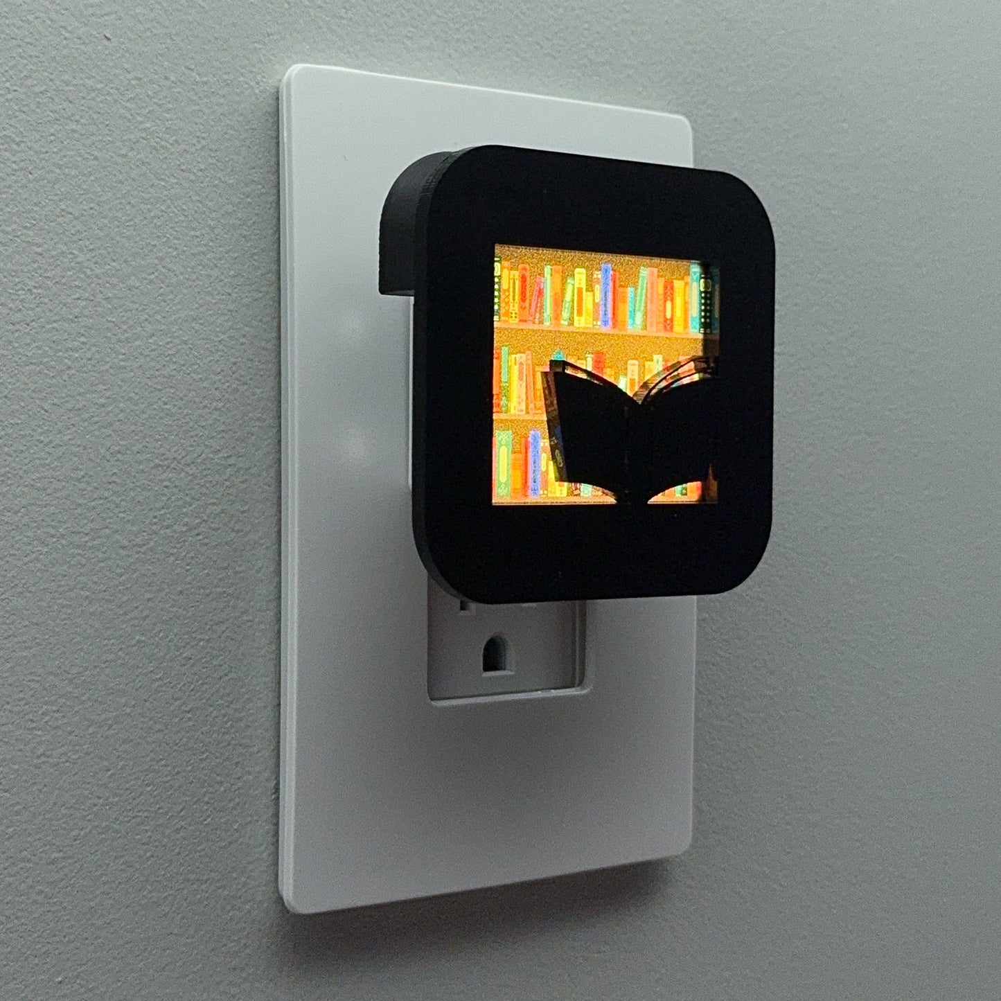 Reading Book in Library Night Light